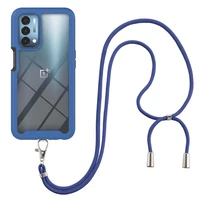 necklace strap lanyard phone case for oppo a54 a74 a93 5g a53 a94 4g oneplus n200 reno 5 lite shockproof cases 3 in 1 back cover