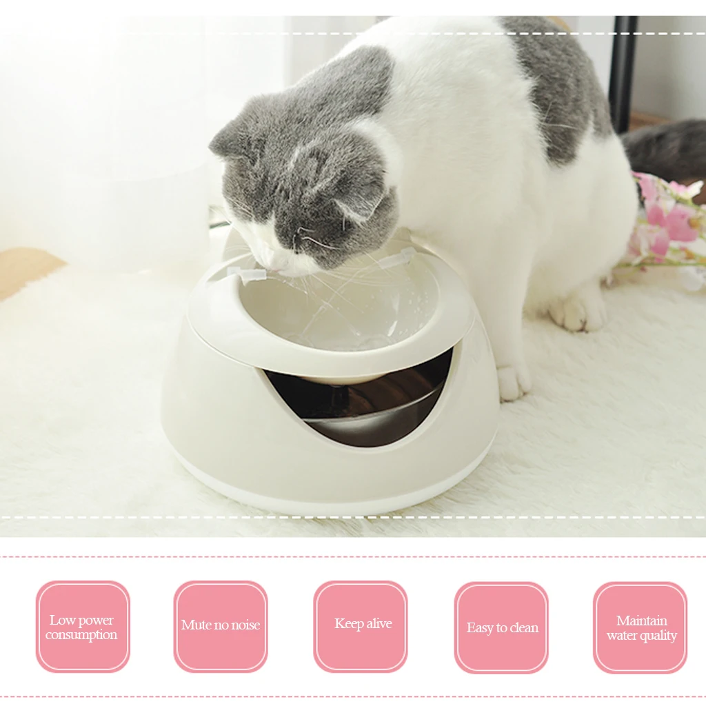 Маленькая собака кошка Электрический фонтан воды для кошек USB со светящимся