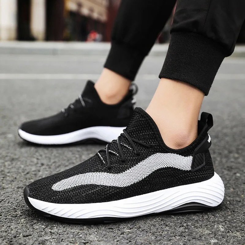 

Unisex Sneakers 2021 Breathable Mesh Men Sport Trainers Women Outdoor Walking Running Shoes Yellow Tennis Shoe Couple Sneaker