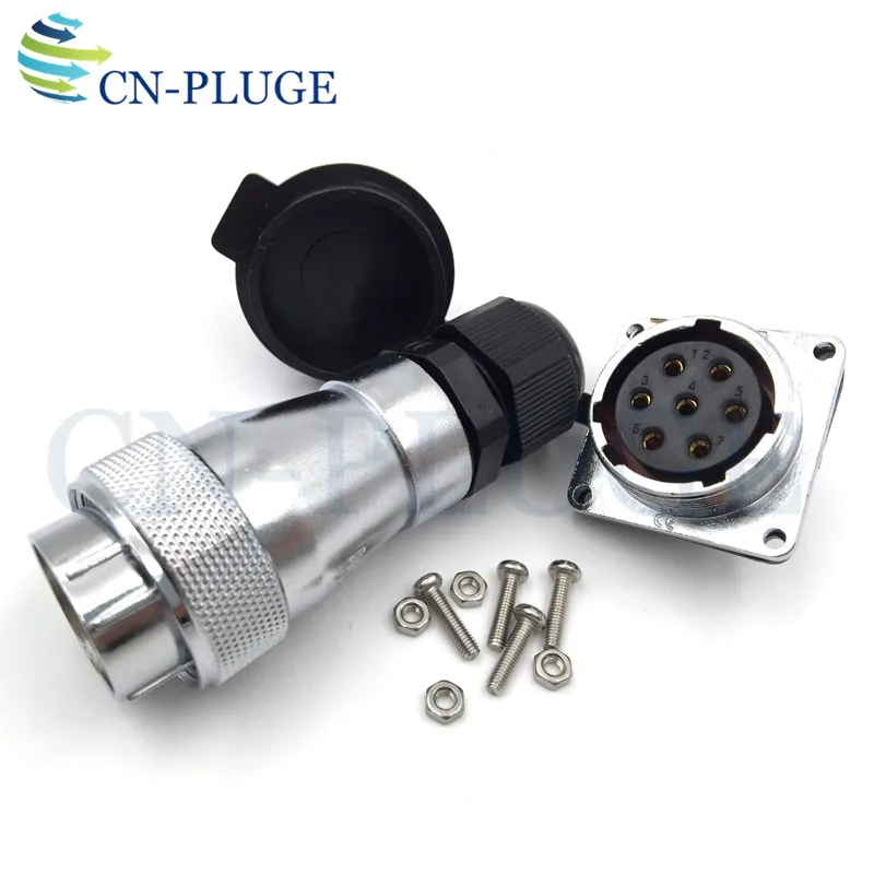 WS28 Серия 7 контактный Автомобильный штекер и гнездовой разъем квадратный кабель