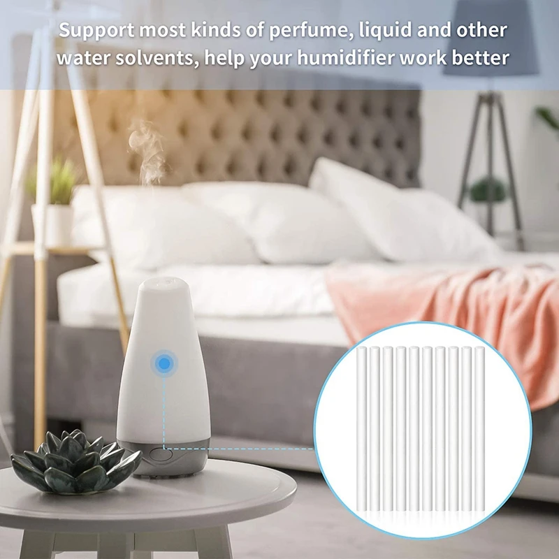 40Pcs Humidifier Sticks Cotton Filter Refill Stick Replacement Wick for Car Mini Aroma Diffuser |