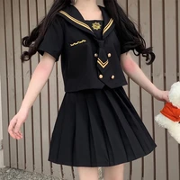 japanese school uniforms student s 2xl student girls navy costume cute women sexy navy jk suit sailor blouse pleated skirt set
