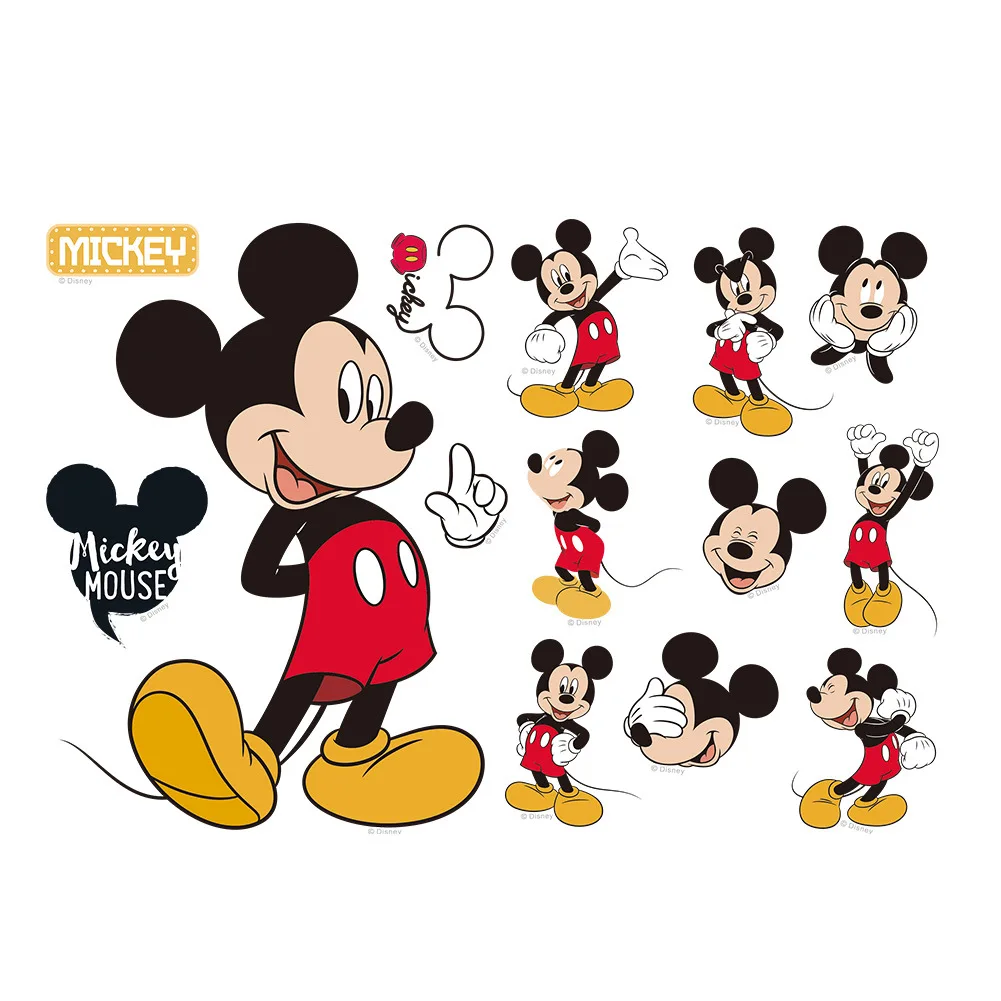 HOT 3D Cartoon Mickey Minnie Mouse baby home decals wall sticker vinyl stickers for kids rooms decoration baby favorite posters