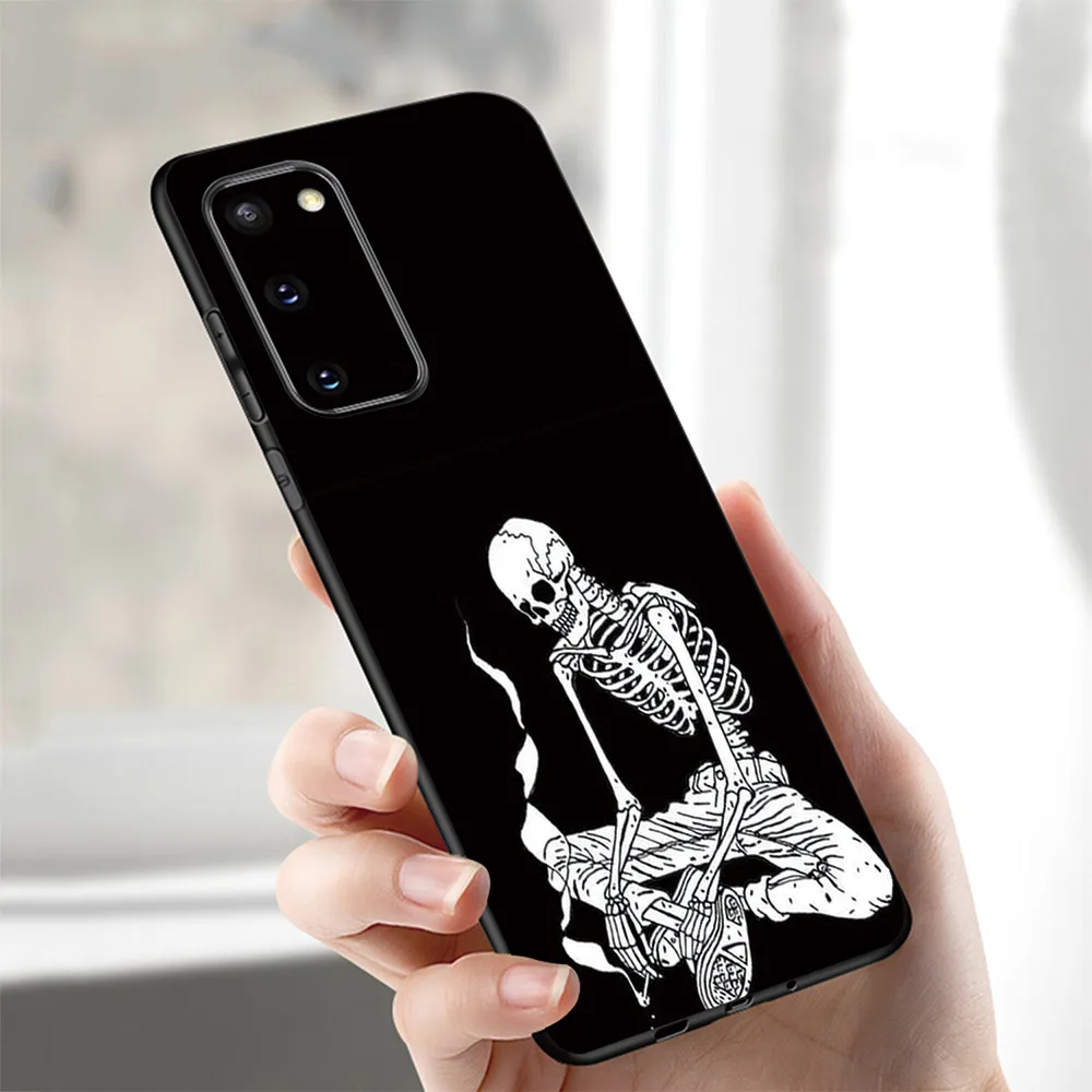 

Skeleton Phone Case for Samsung A51 A71 S21 S20 A50 A70 A40 A20 A20E S10 S9 S8 Ultra Puls Note 20 10 9 Plus Cases Soft TPU Cover