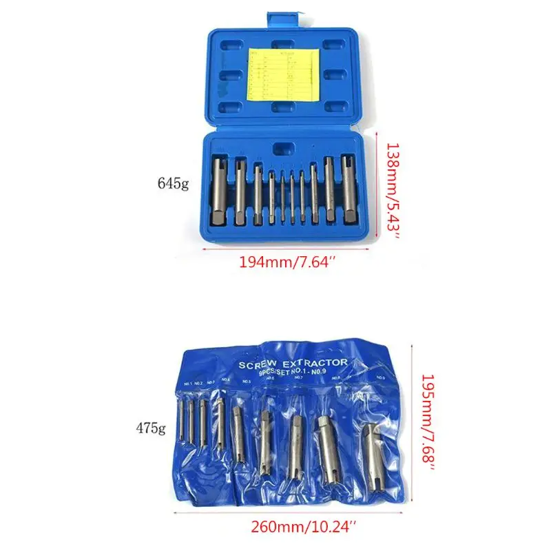 

B9HF 5/6/9/10pcs Broken Tap Extractor Removal Tool Kits Removes 3 to 20mm Taps 3/4 Claws