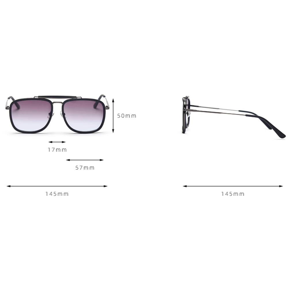 

Swanwick metal big frame square sunglasses UV400 sun glasses polarized women retro shades male driving black European wholesale