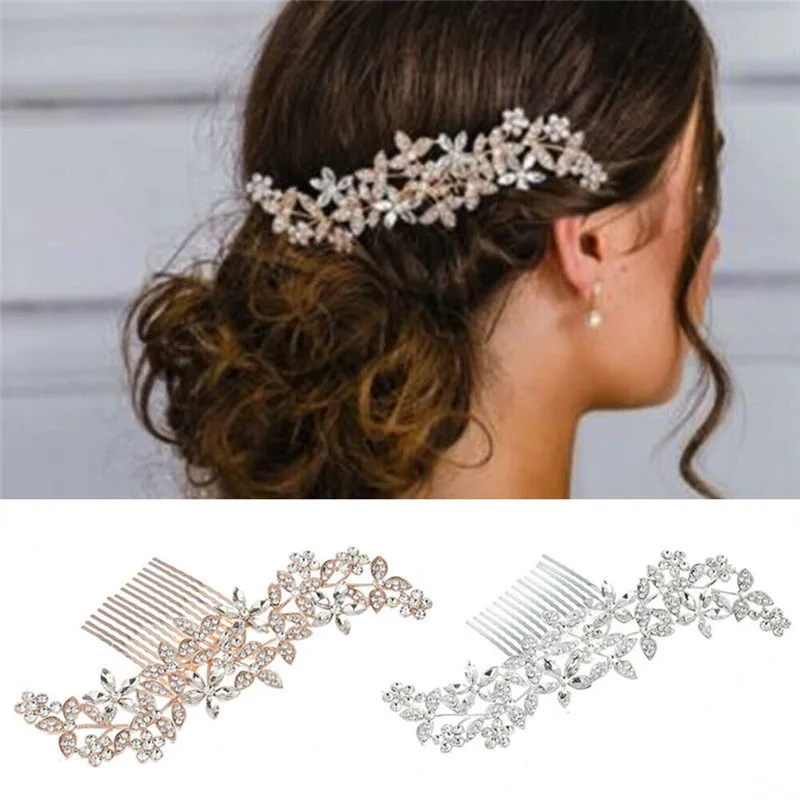 

Wedding Dress Dish Hair Hairpin Korean Pearl Rhinestone Bridal Headdress
