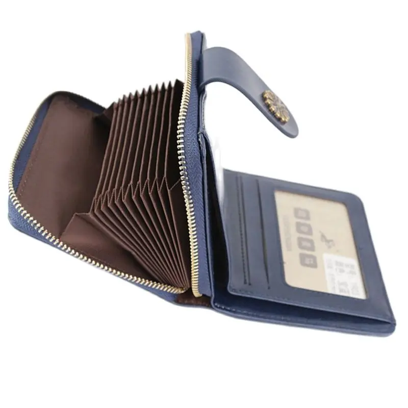 Винтажный Женский кошелек из 100% воловьей кожи на молнии с подсолнухами кнопках