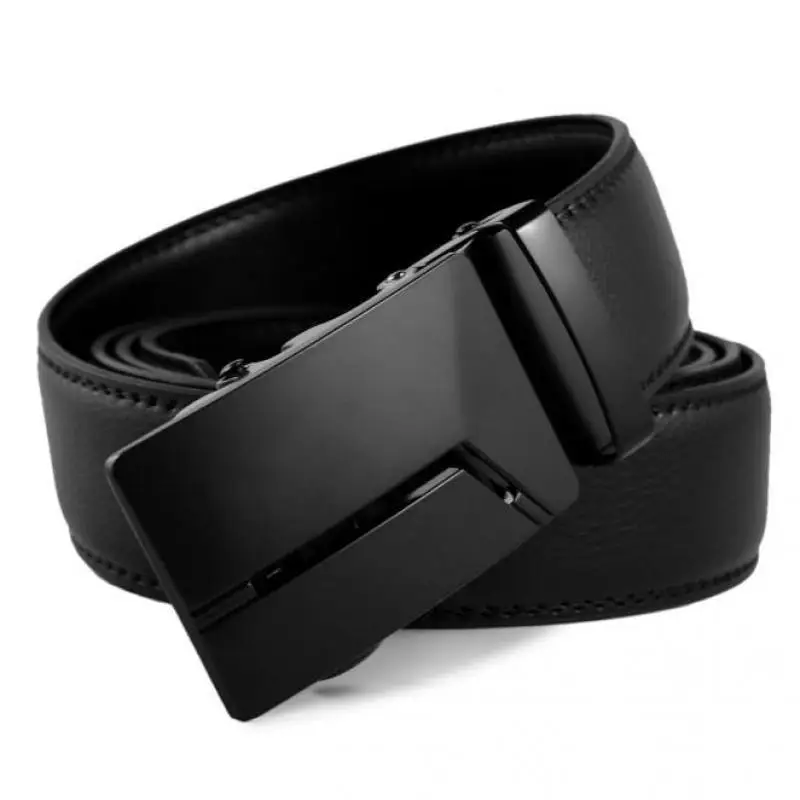 Men Belt Male Genuine Leather Strap Belts For Top Quality Automatic Buckle Black Cummerbunds 180cm 170cm 160cm 150cm | Аксессуары для