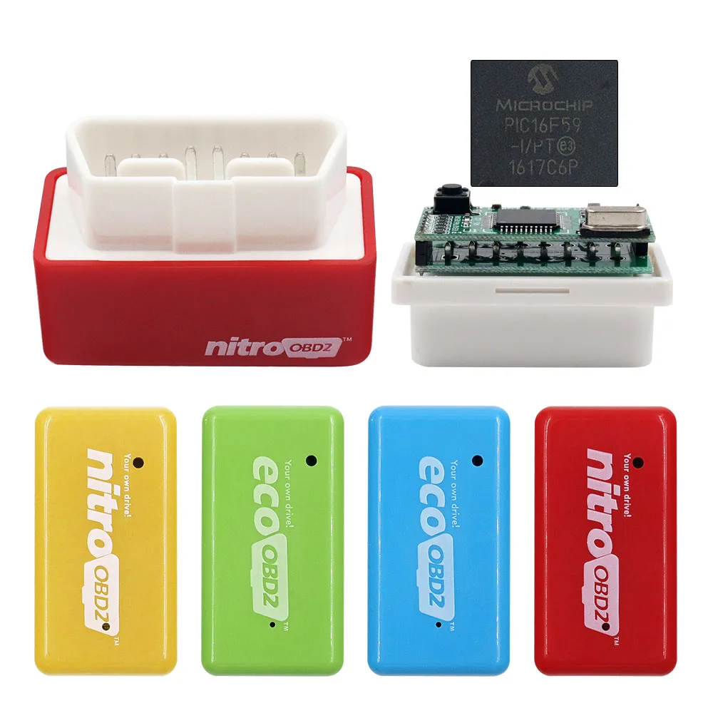 2-слойная печатная плата нитроobd2 с полными ЧИПАМИ Eco Nitro тюнинг бокс EcoOBD2 OBD2