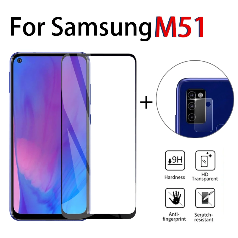 2 в 1 Защитная пленка для объектива камеры из закаленного стекла Samsung Galaxy M51