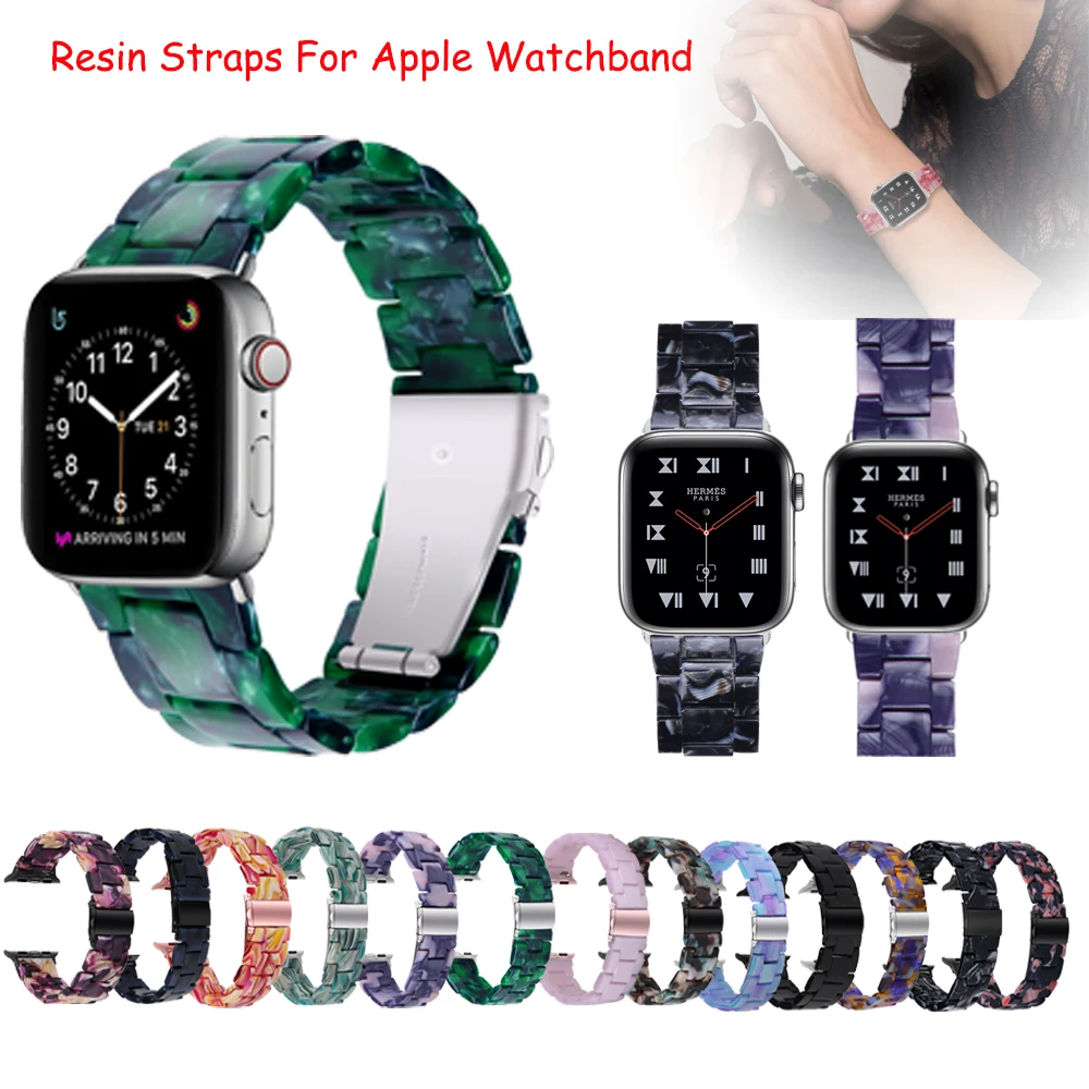 

Ремешок полимерный для Apple Watch 38 мм 42 мм 44 мм 40 мм, браслет для мужских и женских часов iWatch 3 4 5 6 SE, новый цвет