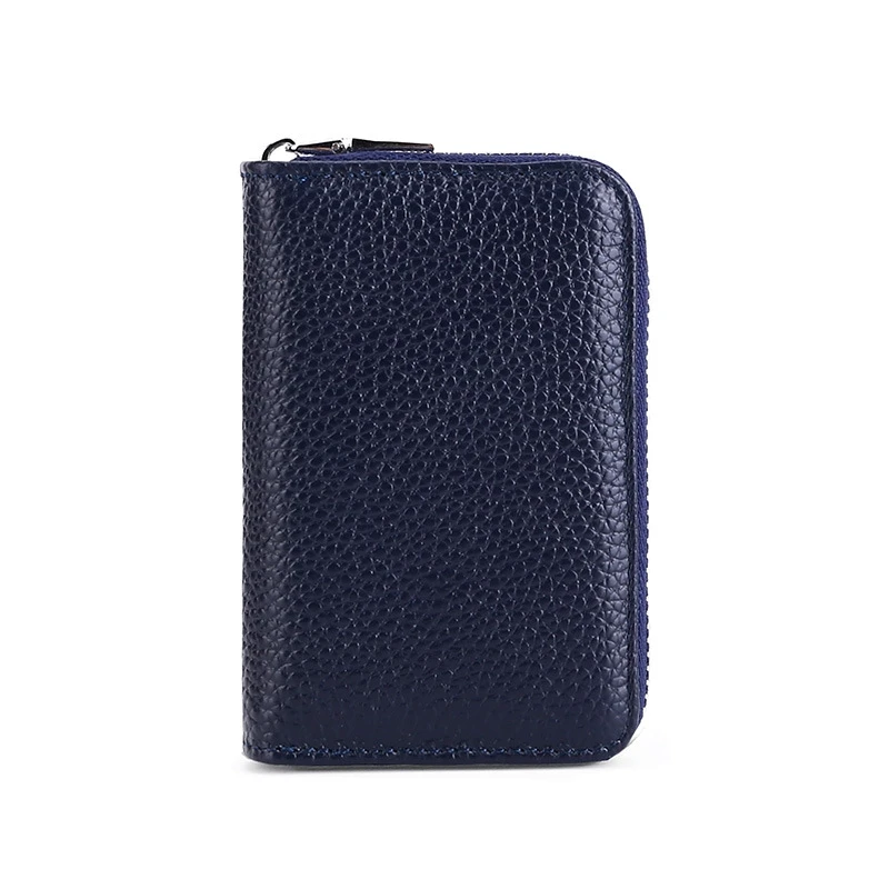 Маленький кошелек из кожи с щеткой и защитой от кражи женский