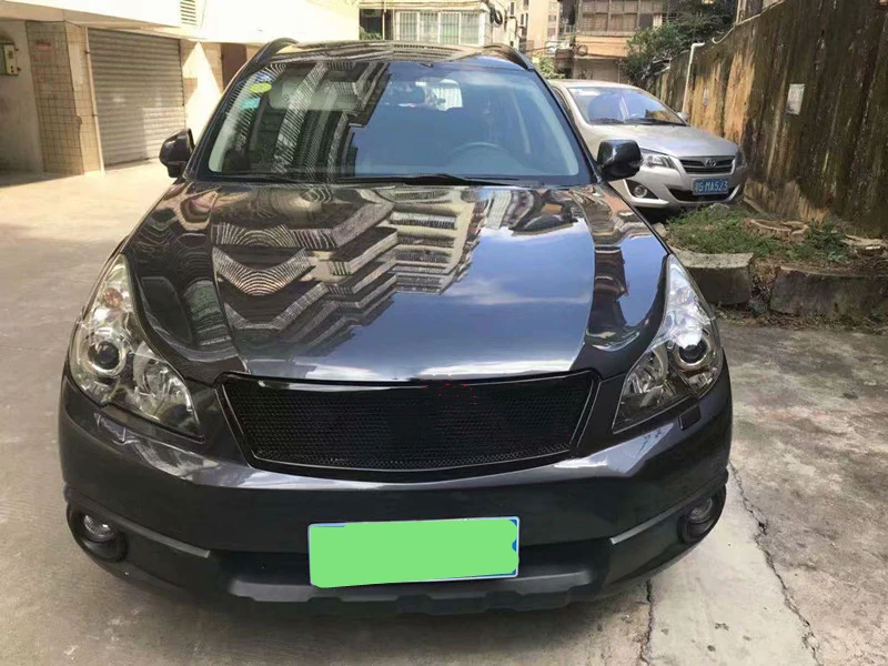 Использование для subaru outback Racing Grills 2010 11 12 лет углеродное волокно Refitt Передняя Центральная гоночная решетка крышка аксессуары