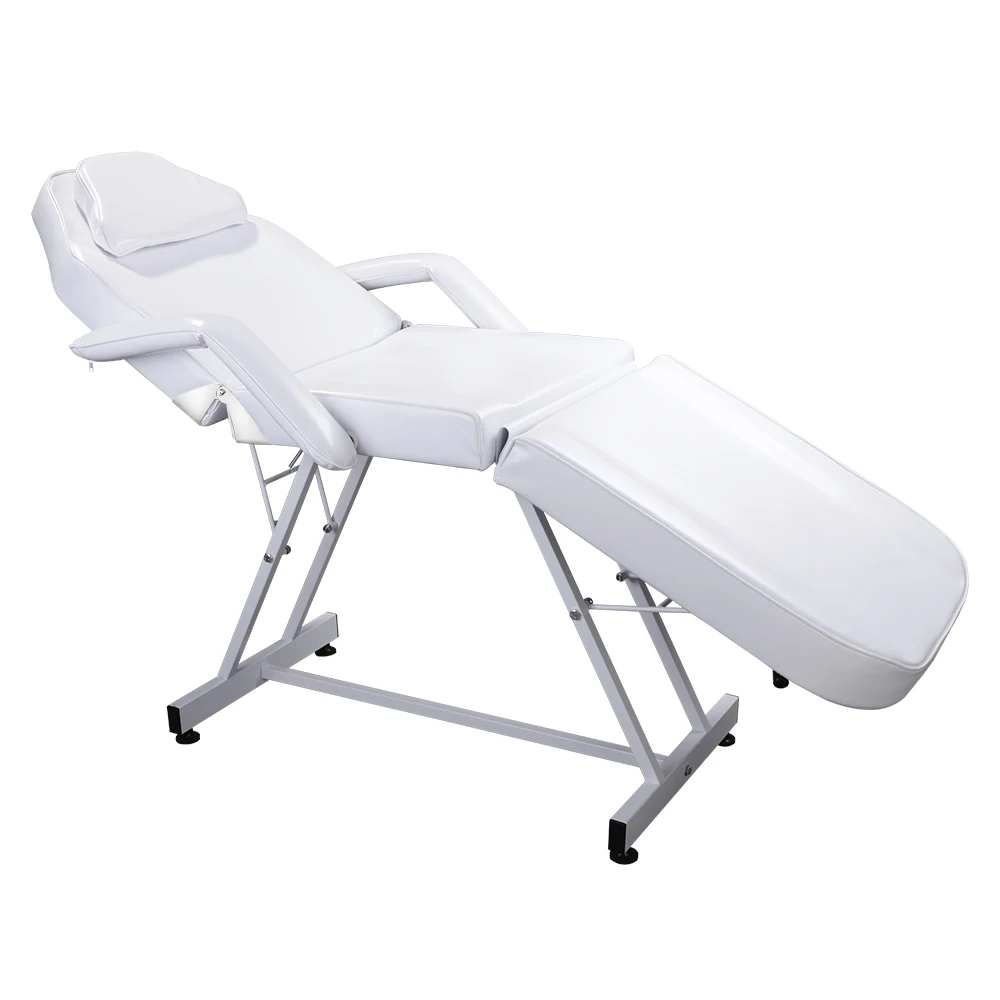 Adjustable Beauty Salon Furniture Spa Massage Bed Tattoo Chair 190x61x78cm White[us-depot]