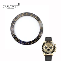 carlywet wholesale high quality ceramic black with gold writing watch bezel for daytona 116500 116520
