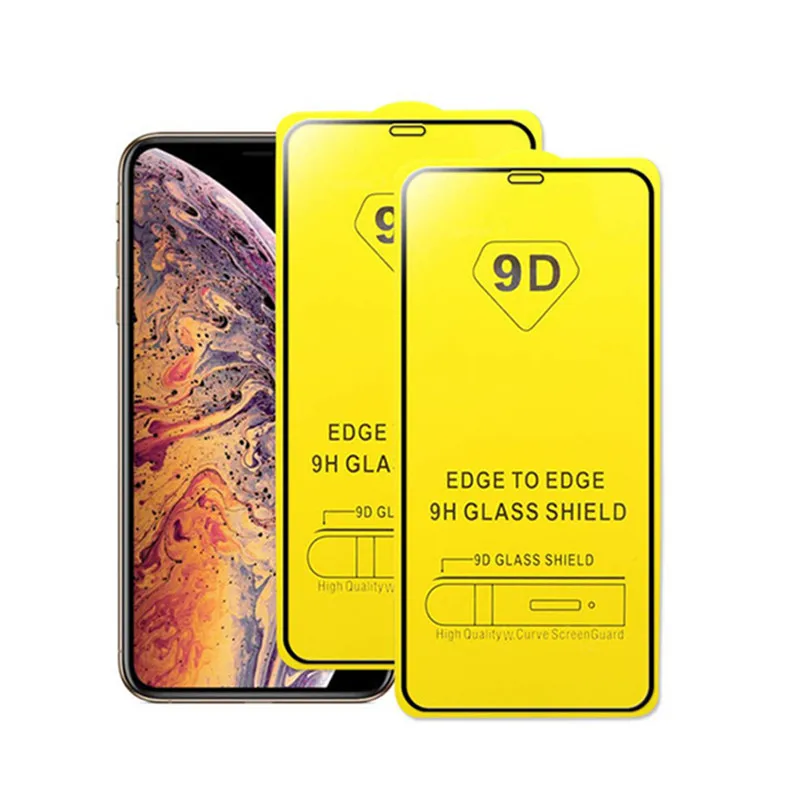 

100Piece 9D Full Cover Protective Glass For iPhone 14 13 12 11 Pro Max Screen Protector for iPhone 8 7 XR Xs Max 13 Mini Glass