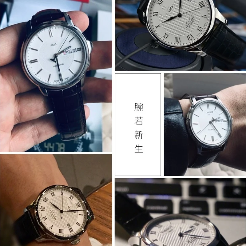 

19 20mm Watchbands For Tissot Le Locle COUTURIER Men Strap Wristband Watch Accessories Genuine Leather Watch Belt Bracelet Chain