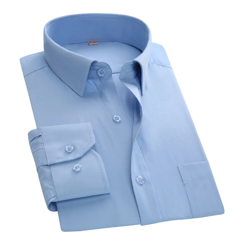 DAVYDAISY Мужская Рубашка Бизнес Повседневная С Длинными Рукавами Тонкие Рубашки