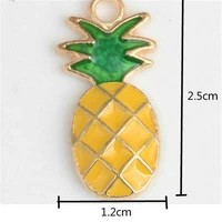 biyfashion womens pineapple fruit drop oil pendant diy earring alloy accessories 30 pendant wholesale