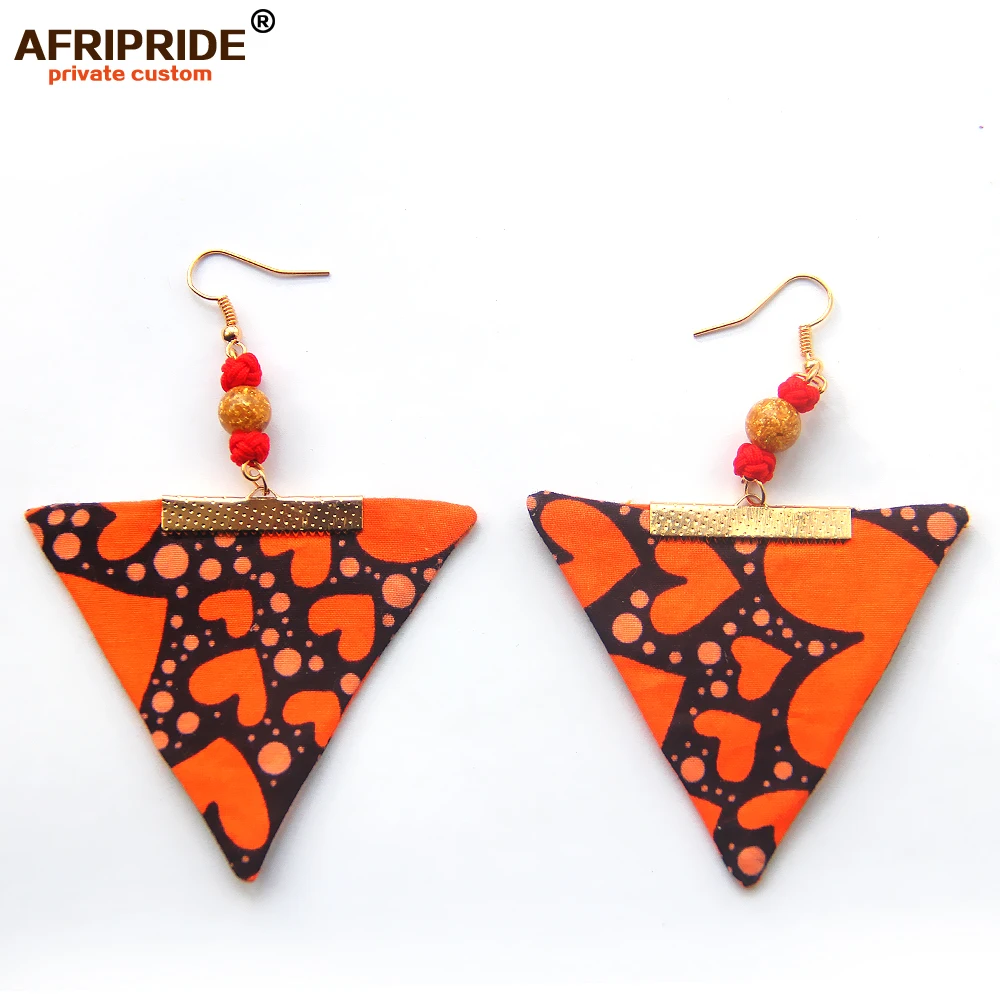 Женские модные серьги из бисера и ткани Анкары африканские гвоздики с цветочным