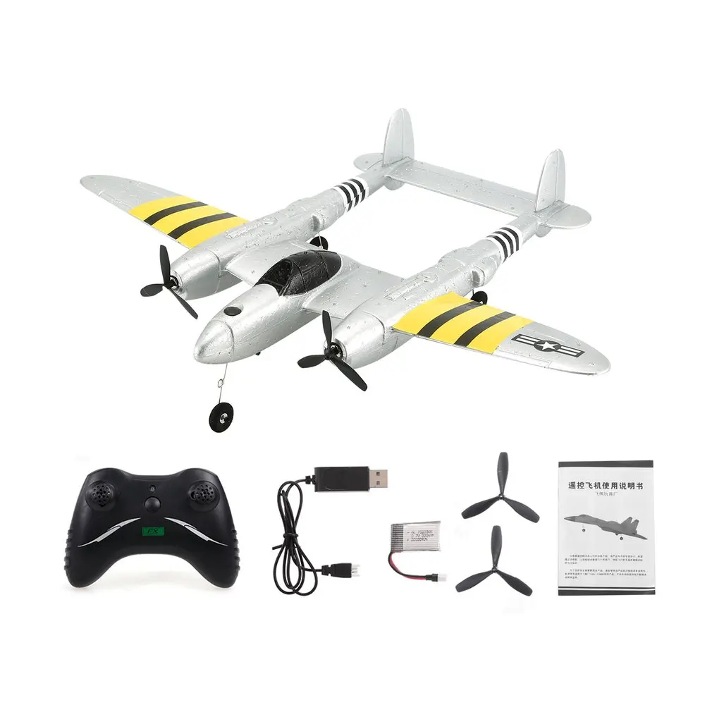 FX-816 Air Force P38 RC Airplane 2 4 GHz 2CH летательный аппарат с фиксированным крылом для детских