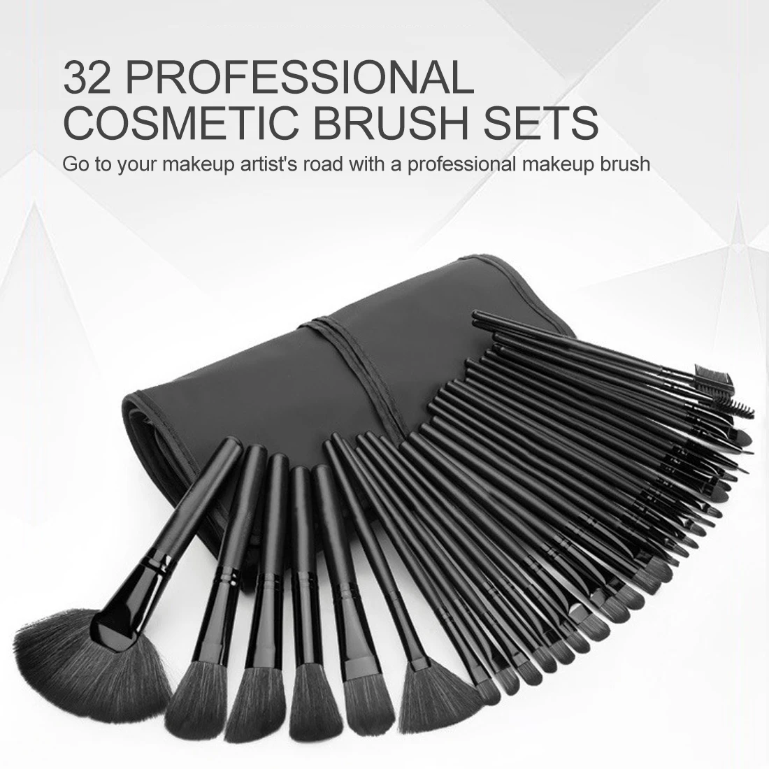 

32PCS Makeup Brushes Set Foundation Brush Makeup Brushes Holder Bag Eyeliner Eyebrow Eyeshadow Brush Cosmetics Powder Tools