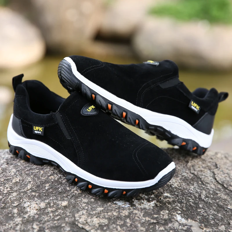 Wear-resistant Outdoor Trekking Shoes for Men Comfortable Casual Sports Shoes Hiking Camping Shoes Men's Suede Leather Shoes