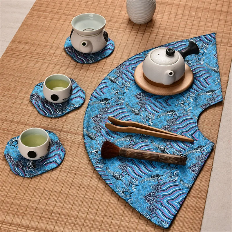 

58*27cm Oval Insulation Pad Solid Placemats Polyester Non Slip Table Mats Kitchen Accessories Decoration Home Pad Coaster