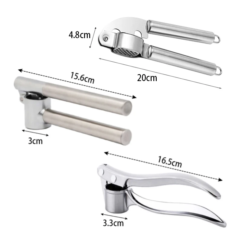 

Portable Garlic Press Crusher Deluxe Stainless Steel Thickening Device Manual Folder Tools Squeezer Press Crusher Dropship