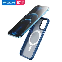 for iphone 12 pro max case magnetic matte pc tpu case with built in magnets for iphone12 pro anti knock back cover rock