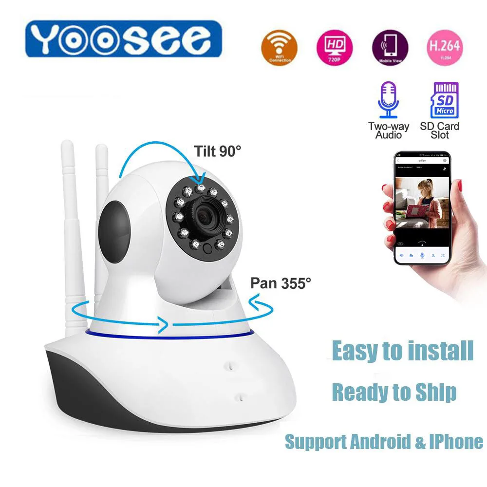 Yoosee Wifi IP Mini PTZ купольная камера беспроводная 1080P ONVIF двухстороннее аудио P2P SD слот для карт для видеонаблюдения домашний ip-монитор