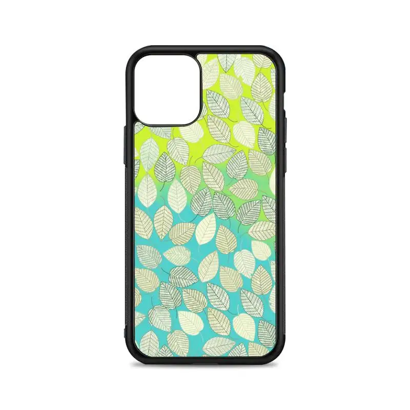 

leafs Phone Case for iPhone 12 mini 11 pro XS Max X XR 6 7 8 plus SE20 High quality TPU silicon and Hard plastic cover
