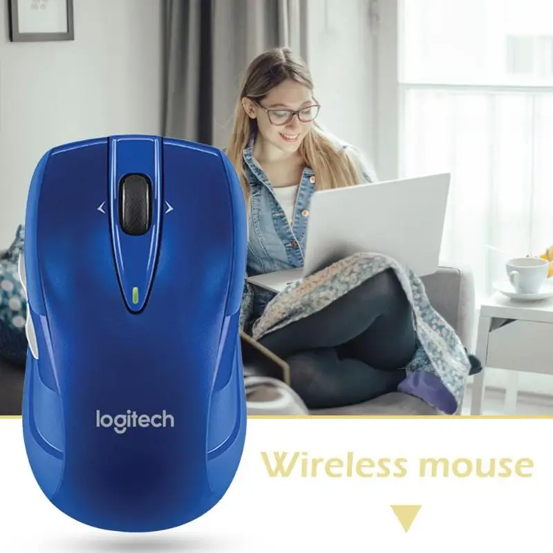 Беспроводная мышь logitech M545/M546 2,4G с двумя дополнительными кнопками для большого пальца эргономичная оптическая игровая мышь 1000 dpi Лазерная игровая мышь