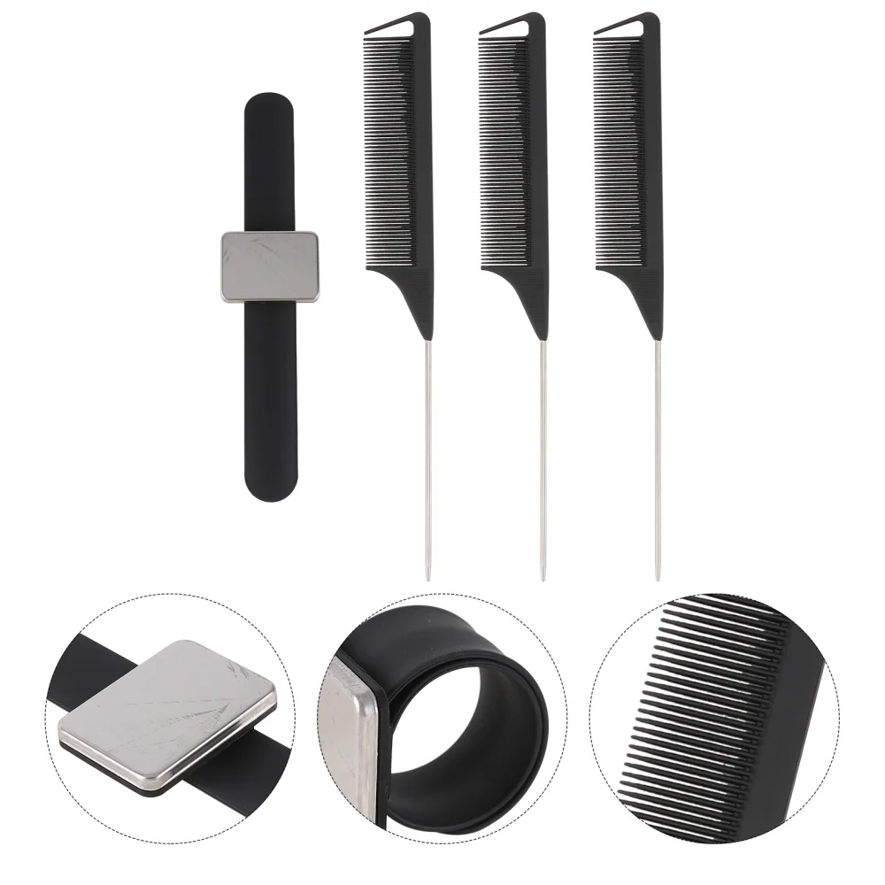 

1 Set Magnetic Hairpin Wrist Band Hairdressing Combs Tip Tails Comb Tools