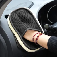 1 pcs car styling wool soft car wash cleaning glove cleaning brush motorcycle washer care products car accessories