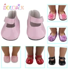 Аксессуары для игрушек, обувь для кукол 7 см, изысканные блестящие кожаные носки для кукол-новорожденных 43 см, ПУ, ручная работа, детская обувь 13 BJD