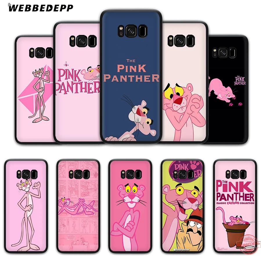 WEBBEDEPP мягкий чехол с розовой пантерой для Samsung J4 J6 Prime Plus J8 2018 J7 Dou A20E A70S A51 A71 A81 A91 |