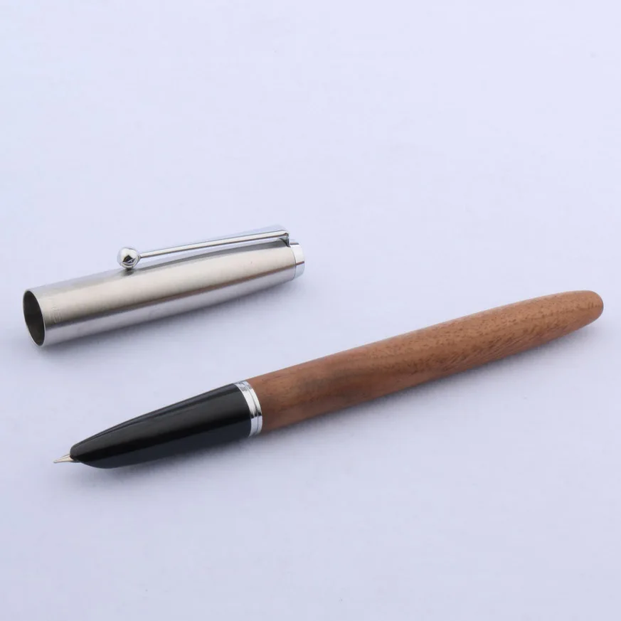 JINHAO 51-A Деревянный Цвет Мода F NIB офисные серебряные Подарочная авторучка