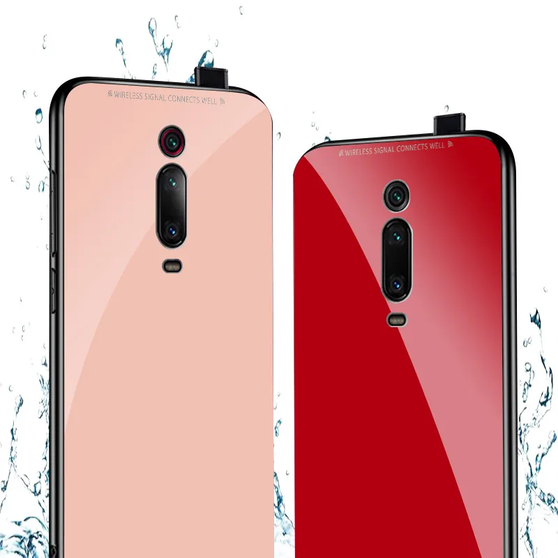 Черный белый чехол из закаленного стекла для Xiaomi Mi 9T Pro 9 SE однотонный стеклянный