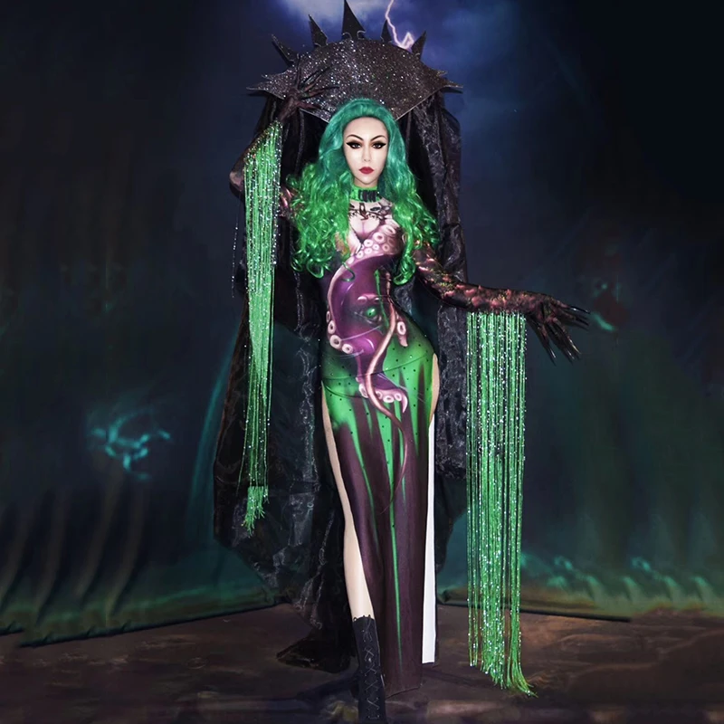 Ночной клуб бар танцевальный сценический костюм для Хэллоуина Косплэй вечерние