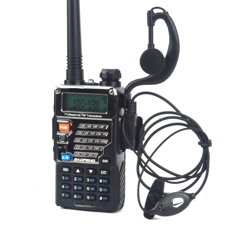 

Dual band walkie talkie with headset, VHF / UHF, uv-5re