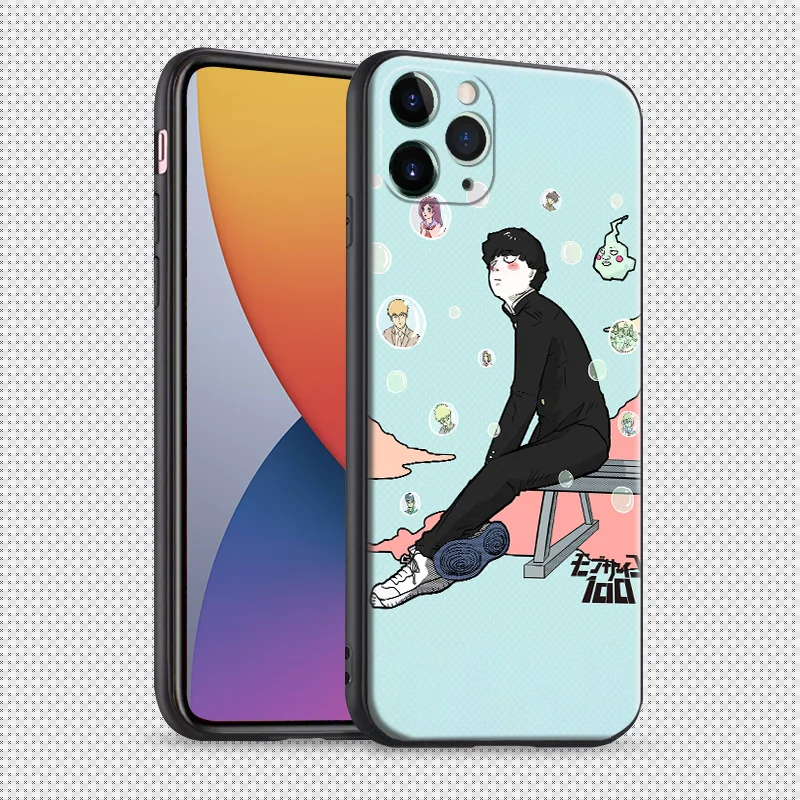 shigeo kageyama mob psycho 100 anime for iphone se 6 6s 7 8 plus x xr xs 11 12 mini pro max soft silicone phone case cover shell free global shipping