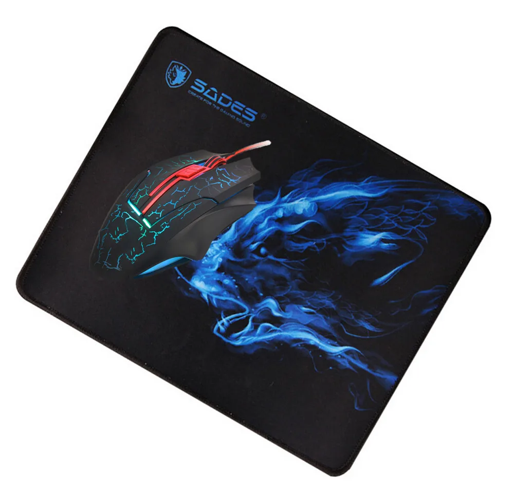 Игровой коврик для мыши 300x250x3 мм черный нескользящий ноутбука компьютера с