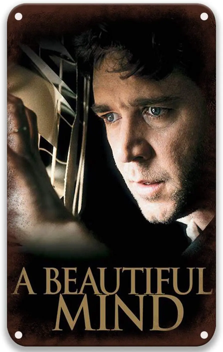 

sfasf A Beautiful Mind Movie 2001 Tin Signs Vintage Movies Classic for Outdoors Living Room Garden Coffee & Bar Bar 8x12 Inches