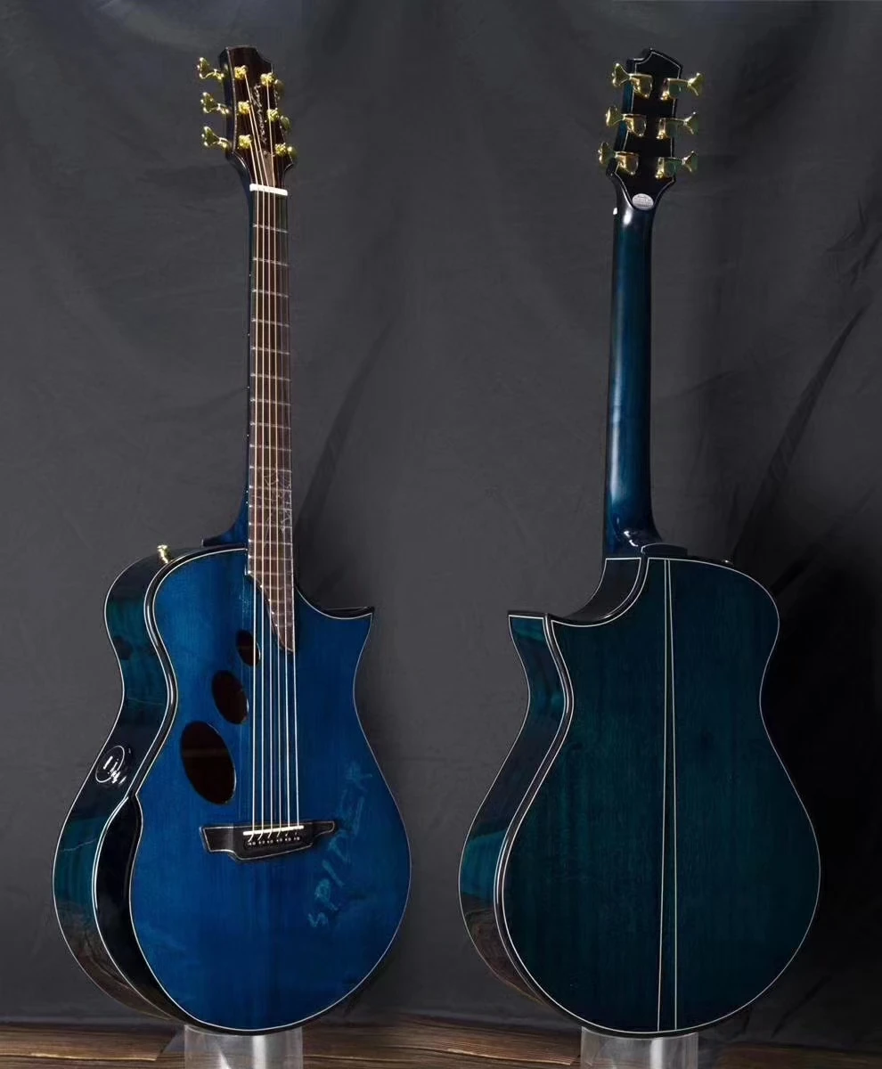 Цветная гитара spider BL ручной работы акустическая электрическая ra acustica | Спорт и