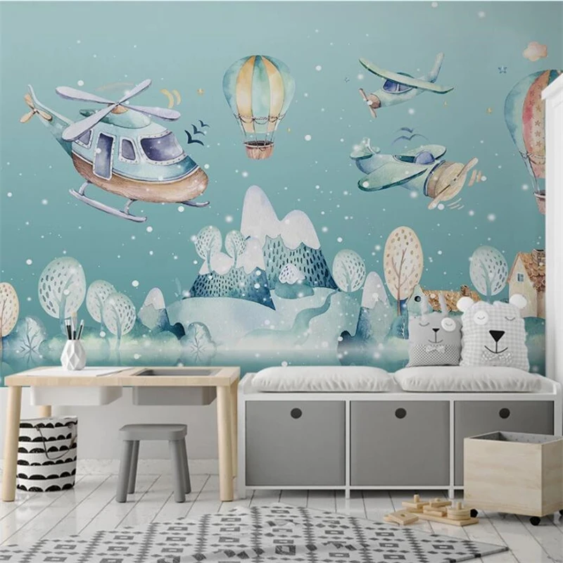 Скандинавский минималистичный фон для детской комнаты wellyu на заказ с ручной