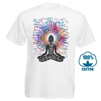 t shirt namaste buddha flowers positive quotes colour explosion 2019 fashion cotton slim fit top solid color company t shirt