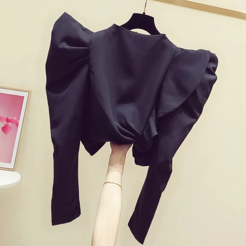 Женские блузки и топы весна 2020 новая корейская мода темперамент атласная с