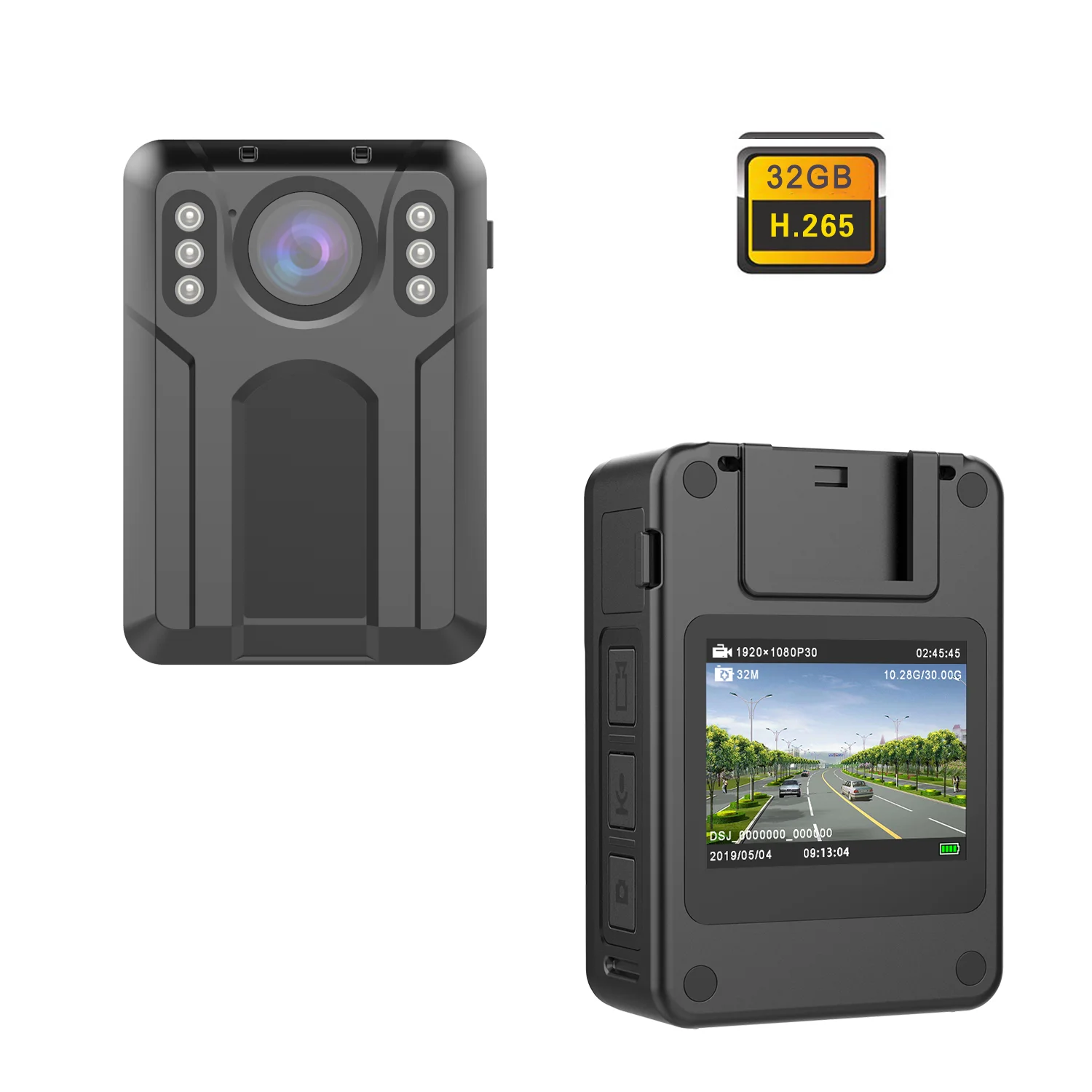 CammPro M1N UHD 1440P мини полиции тела Камера H.265 кодирование видеосигнала ночного